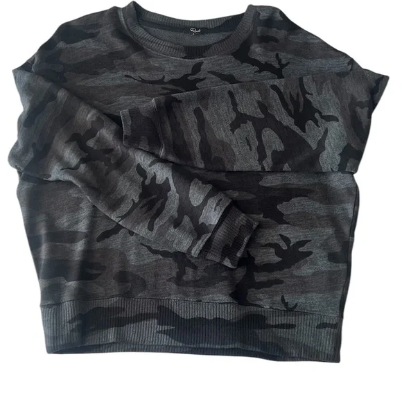 Rails Iron Camo Print Ramona Pullover Crewneck Sweatshirt Size Medium - Picture 4 of 10